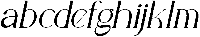 Mebilack Italic otf (400) Font LOWERCASE