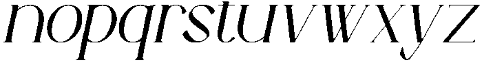 Mebilack Italic otf (400) Font LOWERCASE