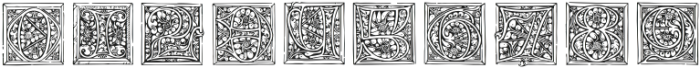 Medieval Initials Regular otf (400) Font OTHER CHARS