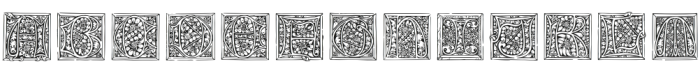 Medieval Initials Regular otf (400) Font UPPERCASE