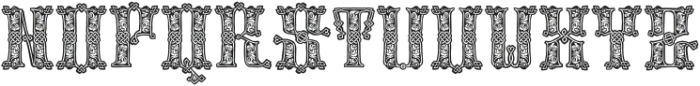Medieval Knots Regular otf (400) Font UPPERCASE