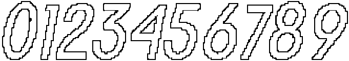 Meditera Pixel Outline otf (400) Font OTHER CHARS