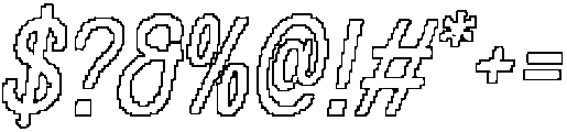 Meditera Pixel Outline otf (400) Font OTHER CHARS