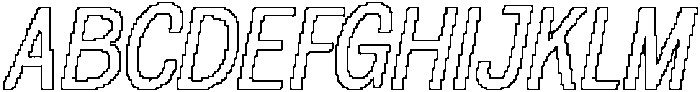 Meditera Pixel Outline otf (400) Font UPPERCASE