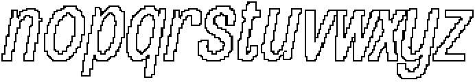 Meditera Pixel Outline otf (400) Font LOWERCASE