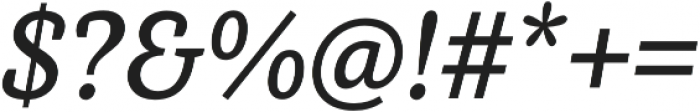 Medium Italic otf (500) Font OTHER CHARS