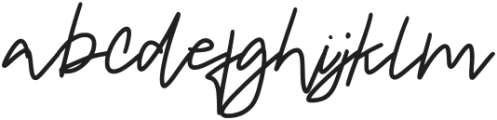 Mediyasi Signature Regular otf (400) Font LOWERCASE