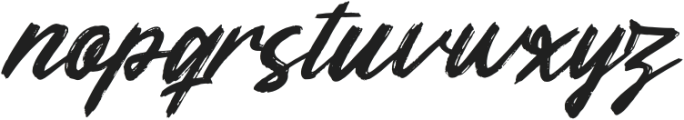 Meega Juctice Italic otf (400) Font LOWERCASE