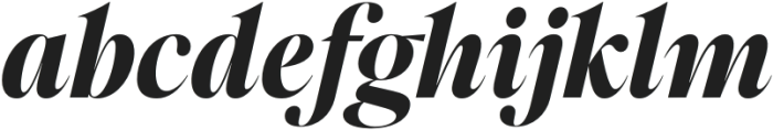 Megafield Extra Bold Italic otf (700) Font LOWERCASE