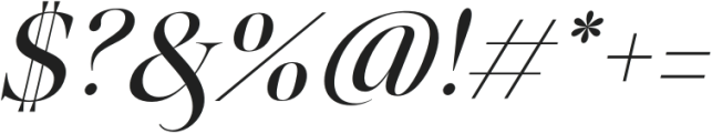 Megafield Italic otf (400) Font OTHER CHARS