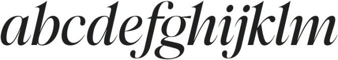 Megafield Italic otf (400) Font LOWERCASE