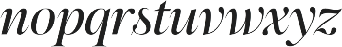 Megafield Italic otf (400) Font LOWERCASE