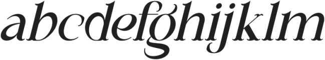 Megarow Italic otf (400) Font LOWERCASE