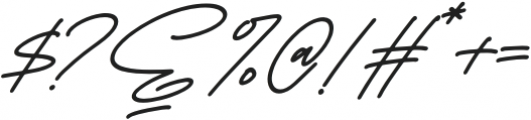Megasta Signateria Signature Italic otf (400) Font OTHER CHARS