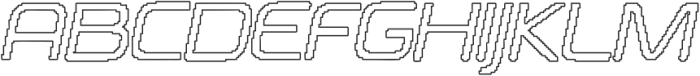 Megatrans Pixel Outline otf (400) Font UPPERCASE