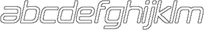 Megatrans Pixel Outline otf (400) Font LOWERCASE