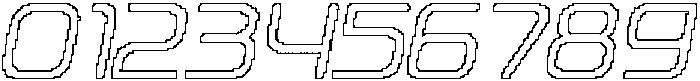 Megatrans Rounded Pixel Outline otf (400) Font OTHER CHARS