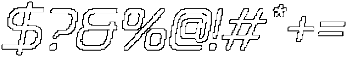 Megatrans Rounded Pixel Outline otf (400) Font OTHER CHARS