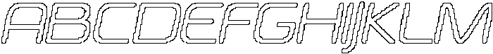 Megatrans Rounded Pixel Outline otf (400) Font UPPERCASE