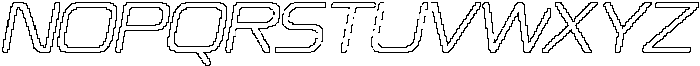 Megatrans Rounded Pixel Outline otf (400) Font UPPERCASE