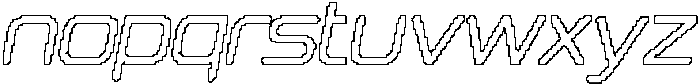 Megatrans Rounded Pixel Outline otf (400) Font LOWERCASE