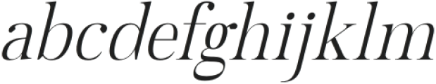 Megdira Italic otf (400) Font LOWERCASE