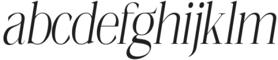 Megilona Thin Condensed Slant otf (100) Font LOWERCASE