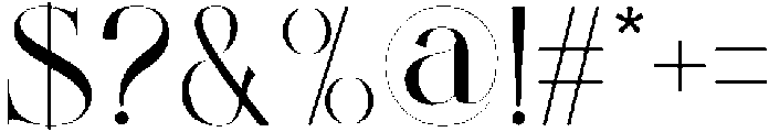 Megina Regular otf (400) Font OTHER CHARS