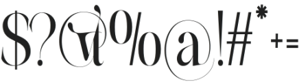 Megivia Condensed Regular otf (400) Font OTHER CHARS