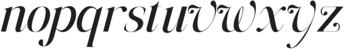 Megivia Italic Regular otf (400) Font LOWERCASE