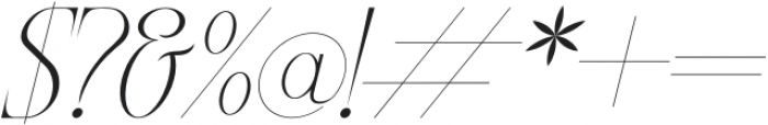 Meglona Italic otf (400) Font OTHER CHARS