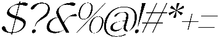 Megria Italic otf (400) Font OTHER CHARS