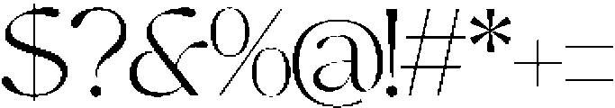Megria otf (400) Font OTHER CHARS
