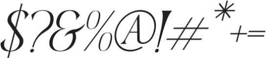 Megunso Italic otf (400) Font OTHER CHARS