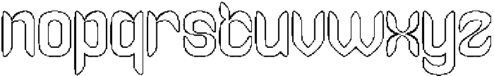 Melancholic Romance-Hollow otf (400) Font LOWERCASE