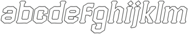 Melbrick Italic Outline otf (400) Font LOWERCASE