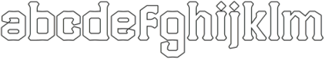 Melbrick Outline otf (400) Font LOWERCASE