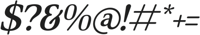 Melgike Dream Italic otf (400) Font OTHER CHARS