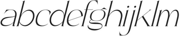 Meliburn Italic otf (400) Font LOWERCASE