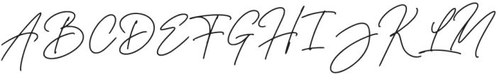 Meliday signature Regular otf (400) Font UPPERCASE