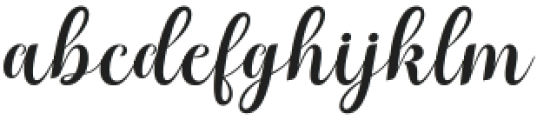 Melinda Bladegia Slant Regular otf (400) Font LOWERCASE