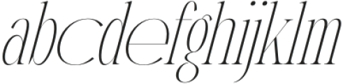 Meliodash Italic otf (400) Font LOWERCASE