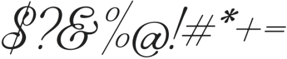 Meliora Script Regular otf (400) Font OTHER CHARS