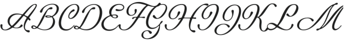 Meliora Script Regular otf (400) Font UPPERCASE