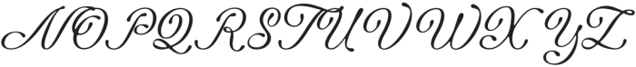 Meliora Script Regular otf (400) Font UPPERCASE