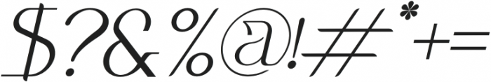 Meliska Italic otf (400) Font OTHER CHARS