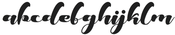 Mellania Script Regular otf (400) Font LOWERCASE