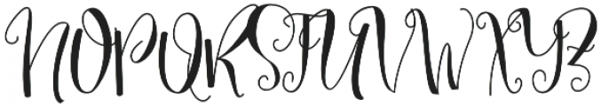 Mellany End Swashes otf (400) Font UPPERCASE