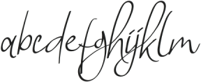 Melly Thoughtie Regular otf (400) Font LOWERCASE