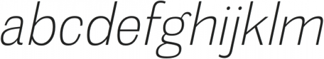 Meloche ExtraLight Italic otf (200) Font LOWERCASE